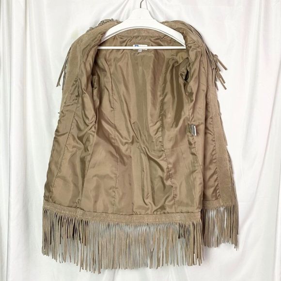 VINTAGE 1990s B Lucid Boho Fringed Suede Jacket - Picture 3 of 8